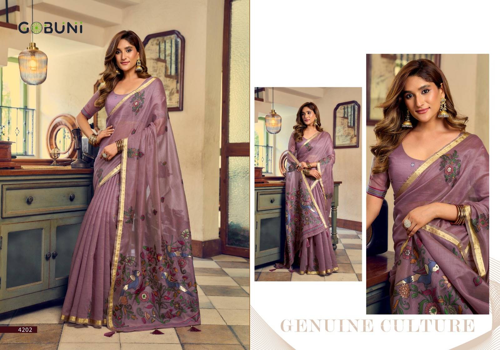 SHREYA BY GOBUNI 4201 To 4206 Series Indian Traditional Wear Collection Beautiful Stylish Fancy Colorful Occasional Wear Kolkata Cotton Sarees At Wholesale Price